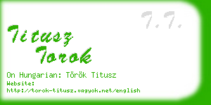 titusz torok business card